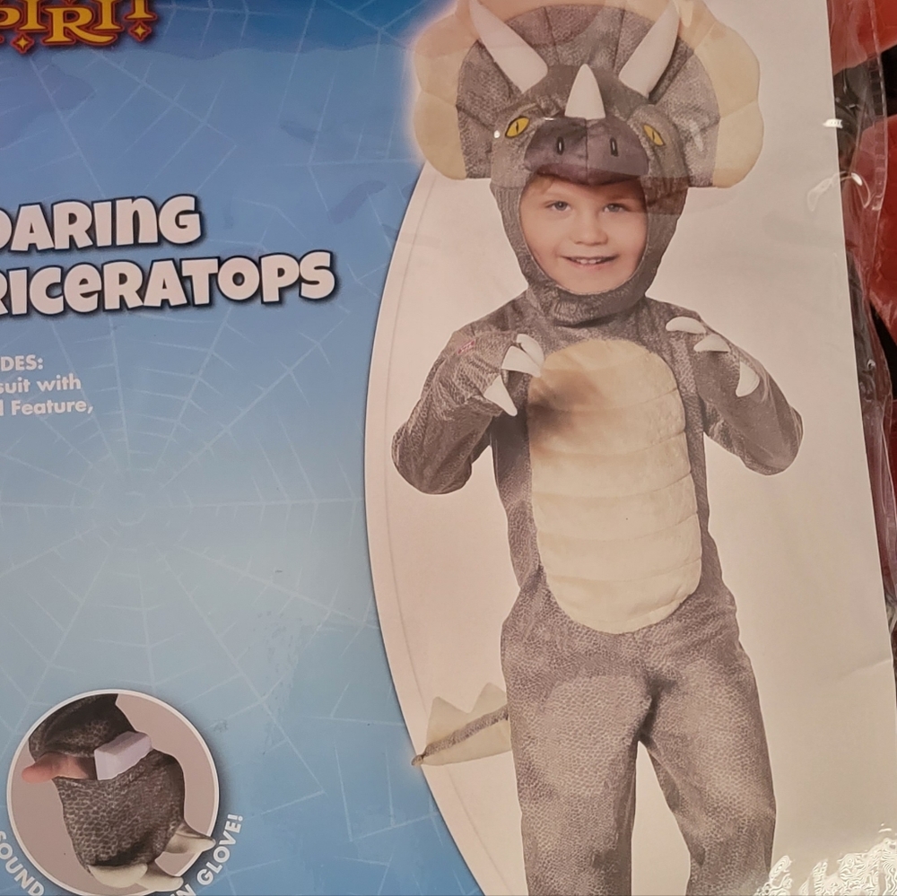 Roaring Triceratops toddler Halloween costume (BRAND NEW NEVER USED)